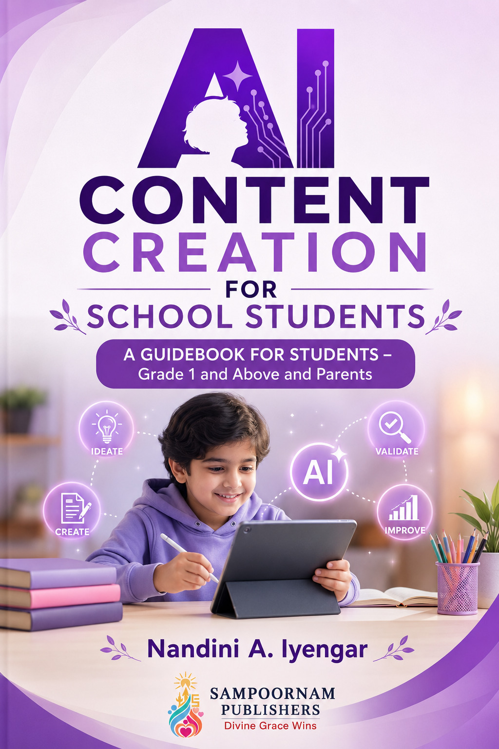 AI Content Creation for School Students – Book Cover