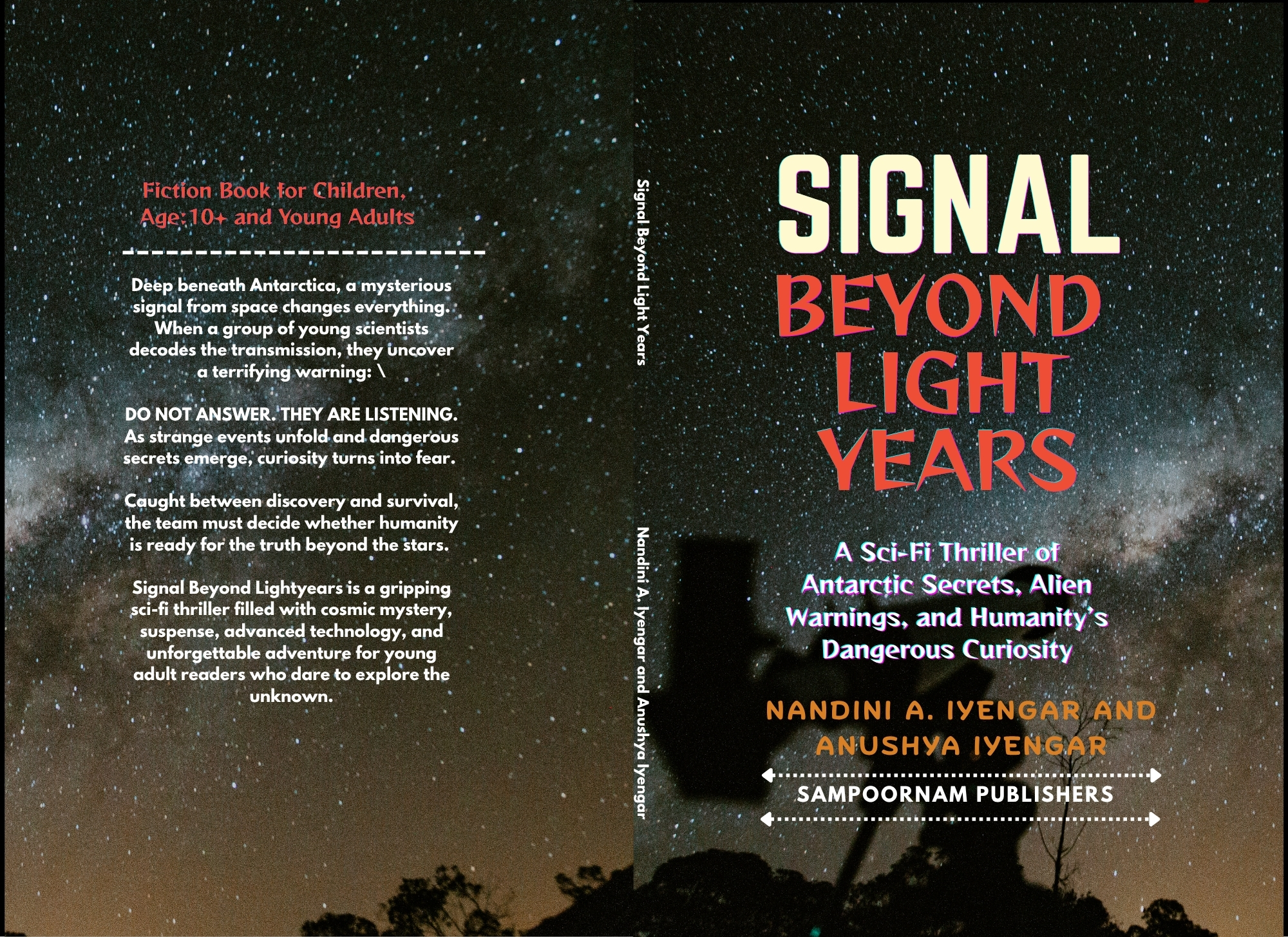 Signal Beyond Light Years book cover — Sci-Fi Thriller by Nandini A. Iyengar and Anushya Iyengar
